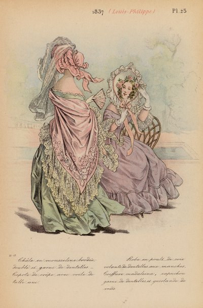 Ranskalainen muoti: Louis-Philippe (värilitro) 1837. tekijältä Louis Colas