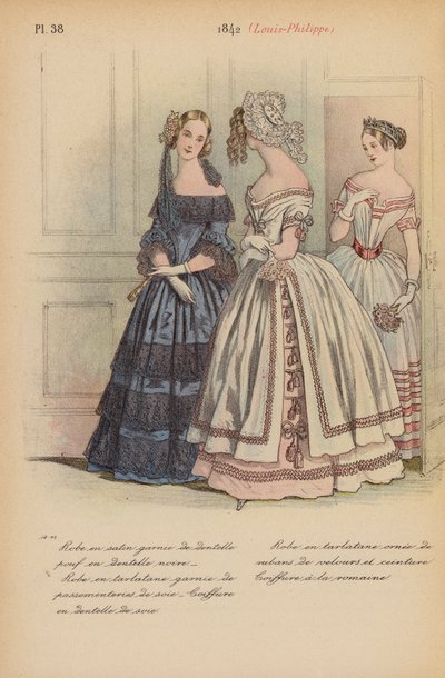 Ranskalainen muoti: Louis-Philippe (värilitro) 1842. tekijältä Louis Colas