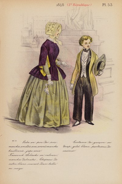Ranskalainen muoti: Republique (värilitro): 1848, 2e Republique (värilitro) tekijältä Louis Colas