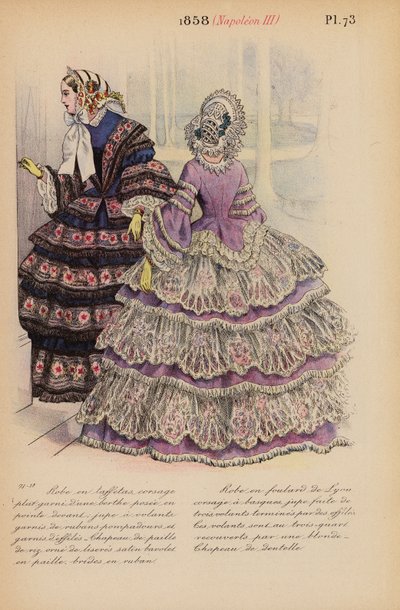 Ranskalainen muoti: III (värillinen kaiverrus). tekijältä Louis Colas