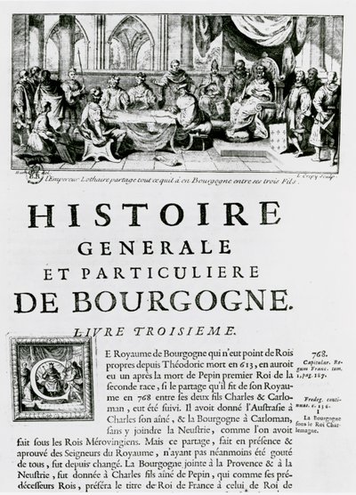 "Histoire de Bourgogne" -elokuva, joka kuvaa keisari Lothairia tekijältä Louis Crepy