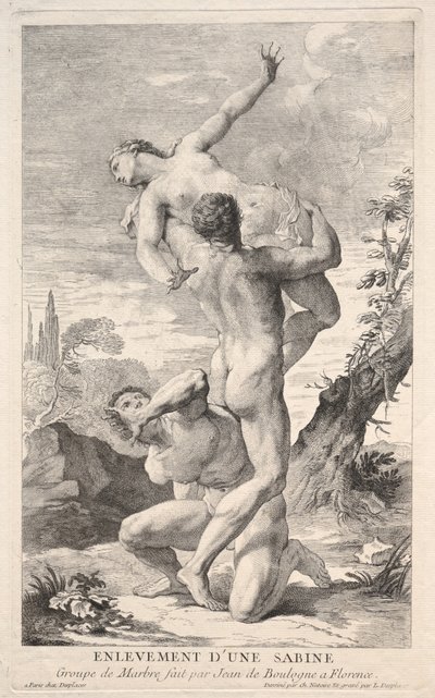 Sabiinien raiskaus, 1700-luku. tekijältä Louis Desplaces