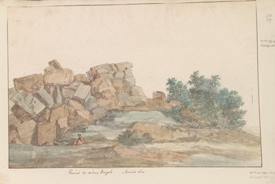 Resten van Zeus templul Olimpului din Agrigento Ruinele aceluiași templu. A doua vedere (titlu pe obiect) Călătorii în Italia, Sicilia și Malta - 1778 (titlul seriei) finlandez tekijältä Louis Ducros