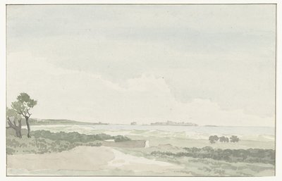 Vergezicht met de Stad Gallipoli Etäinen näkymä Gallipolin kaupunkiin (otsikko esineessä) Matkat Italiassa, Sisiliassa ja Maltassa - 1778 (sarjan nimi) tekijältä Louis Ducros