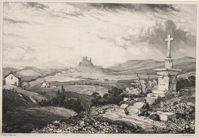 Larderolen linna, Auvergne tekijältä Louis Eugene Gabriel Isabey