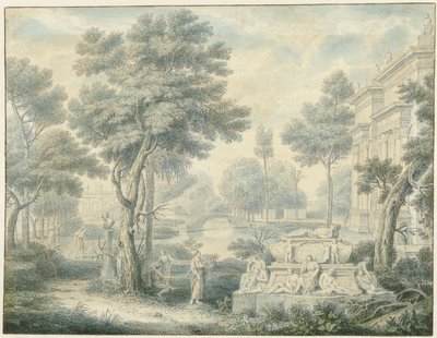 Arkadian maisema haudalla tekijältä Louis Fabritius Dubourg
