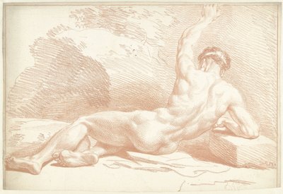 Mies alaston, makaa, takaa katsottuna tekijältä Louis Fabritius Dubourg