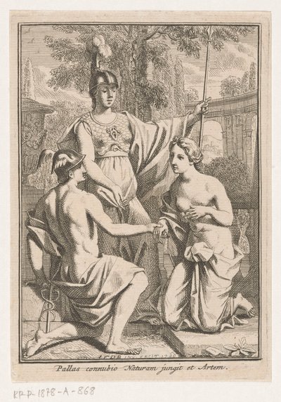 Minerva yhdistää Merkuriuksen ja luonnon persoonallisuuden tekijältä Louis Fabritius Dubourg
