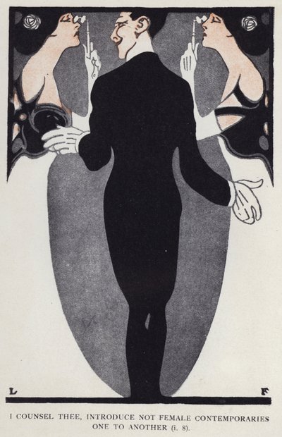 Neuvon sinua, älä esittele naisaikalaisia toisilleen (väri litho) tekijältä Louis Fancher