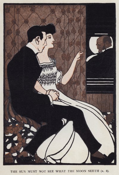 Aurinko ei saa nähdä mitä kuu näkee (väri litho) tekijältä Louis Fancher
