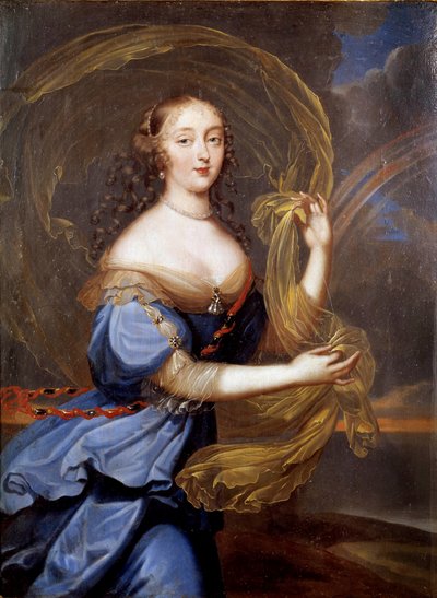 Porträt von Françoise Athénaïs (Françoise-Athénaïs) de Rochechouart Mortemart, Marquise de Montespan (oder Madame de Montespan) (1640-1707), Favoritin von Ludwig XIV., dargestellt als Iris. Gemälde von Ferdinand Louis Elle Le Jeune (1648-1717) von Louis Ferdinand  Elle