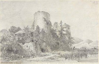Näkymä Chateau de Saconnexille tekijältä Louis Francois Cassas