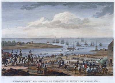 "Englannin alukseen tulo Hollannissa, 30. marraskuuta 1799" tekijältä Louis Francois Couche
