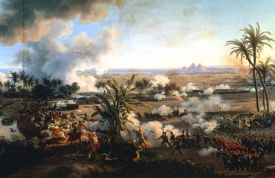 "Pyramidien taistelu", 21. heinäkuuta 1798, 1700-luvun loppu - 1800-luvun alku tekijältä Louis Francois Lejeune