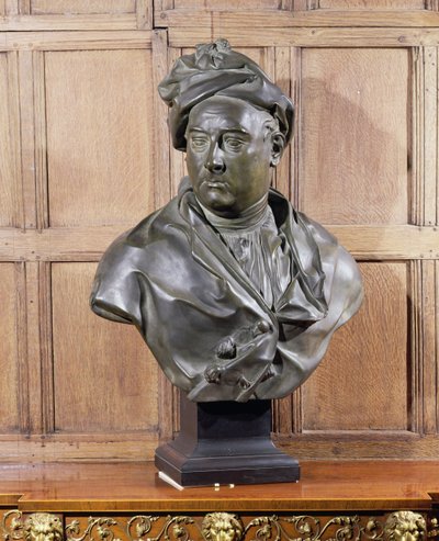 George Frederick Händelin (1685-1759) rintakuva (kipsi) tekijältä Louis Francois Roubillac