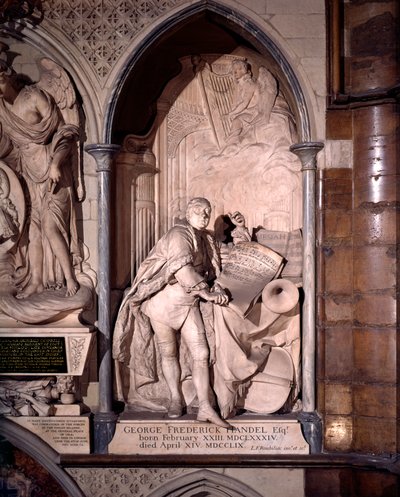 George Frederic Händelin muistomerkki, Westminster Abbey tekijältä Louis Francois Roubilliac