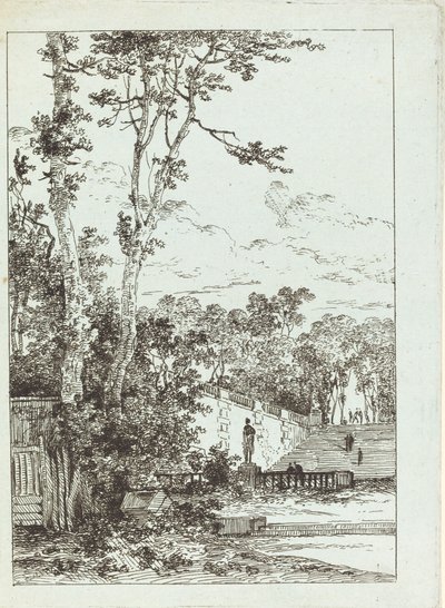 Hylätty puisto tekijältä Louis Gabriel Moreau the Elder