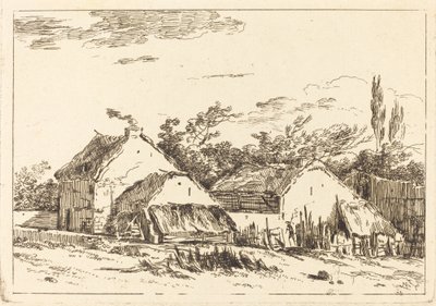 Kaksi navetta tekijältä Louis Gabriel Moreau the Elder