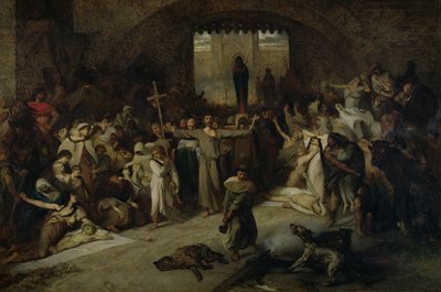 Tournain rutto 1095, 1883 tekijältä Louis Gallait