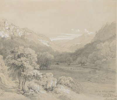 Näkymä Cavista Sabine Hillsillä, 1848. tekijältä Louis Gurlitt