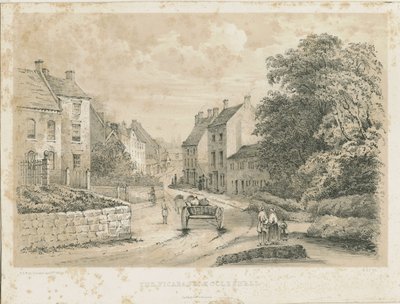 Eccleshall Village: litografia tekijältä Louis Haghe