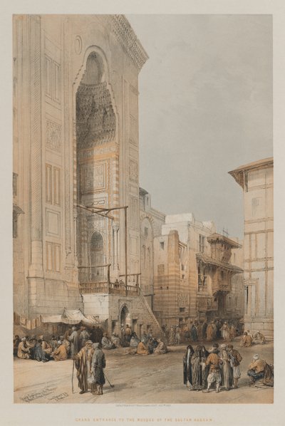 Egypti ja Nubia, osa III: Sulttaani Hassanin moskeijan suuri sisäänkäynti, 1849. tekijältä Louis Haghe