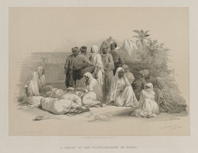 Egypti ja Nubia, osa III: Kairon orjamarkkinoilla, 1849. tekijältä Louis Haghe