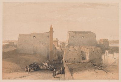 Egypti ja Nubia: Volume II - nro 38, Grand Entrances to the Temple of Luxor, 1838. tekijältä Louis Haghe