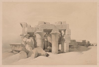Egypti ja Nubia: Osa II - nro 42, Kom Ombon rauniot, 1838. tekijältä Louis Haghe
