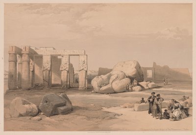 Egypti ja Nubia: Osa II - nro 4, Fragments of Great Colossi, Memnonium tekijältä Louis Haghe