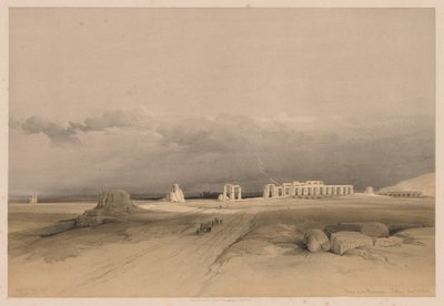 Egypti ja Nubia: Osa II - nro 8, Ruins of the Memnonium, Thebes, 1838. tekijältä Louis Haghe