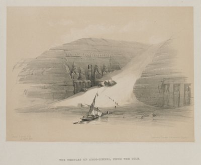 Egypti ja Nubia, osa II: Abu Simbelin temppelit, Nubia, 1848. tekijältä Louis Haghe