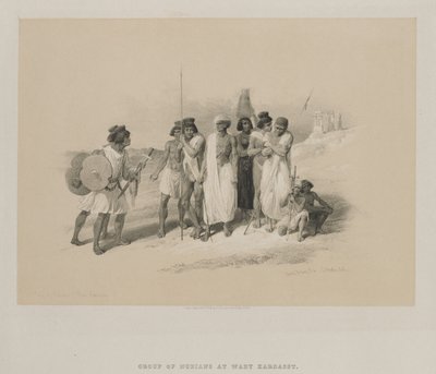 Egypt and Nubia, Volume II: Group of Nubians-Wady Kardasey tekijältä Louis Haghe