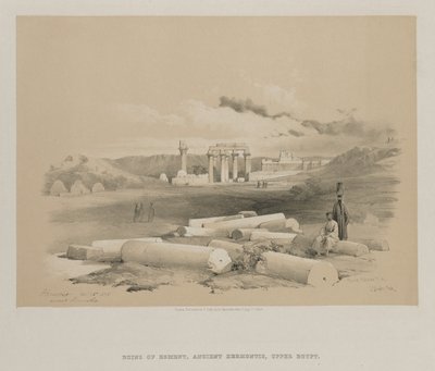 Egypti ja Nubia, osa II: Hermont, Ancient Hermonthis, 1848. tekijältä Louis Haghe