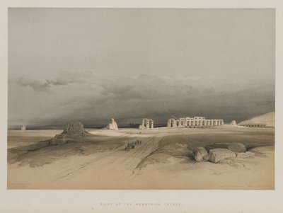 Egypti ja Nubia, osa II: Ruins of Memnonium, Thebes, 1847. tekijältä Louis Haghe