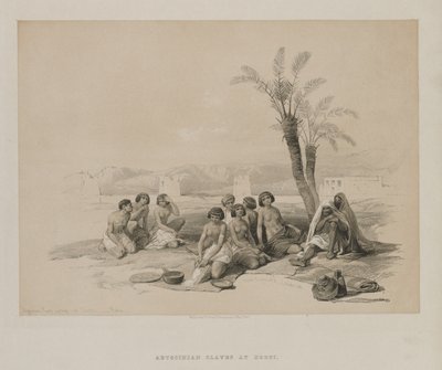 Egypti ja Nubia, osa I: Abessinian orjat lepäävät Korti-Nubiassa, 1847. tekijältä Louis Haghe