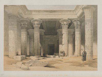Egypti ja Nubia, osa I: Grand Portico of the Temple of Philae, Nubia, 1847. tekijältä Louis Haghe