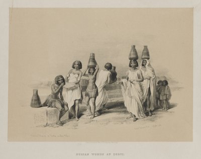 Egypti ja Nubia, osa I: Nubian Women at Kortie, on the Niil tekijältä Louis Haghe