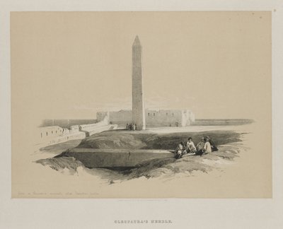 Egypti ja Nubia, osa I: Obeliski Aleksandriassa, yleisesti kutsuttu Kleopatras-neula, 1846. tekijältä Louis Haghe