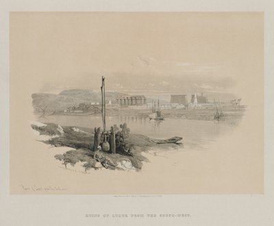 Egypti ja Nubia, osa I: Luxorin rauniot lounaasta, 1846. tekijältä Louis Haghe