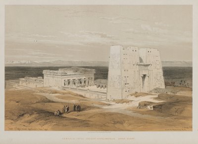 Egypti ja Nubia, osa I: Edfoun temppeli, muinainen Apollinopolis, Ylä-Egypti, 1847. tekijältä Louis Haghe