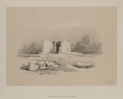 Egypti ja Nubia, osa I: Temple at Tafa in Nubia tekijältä Louis Haghe