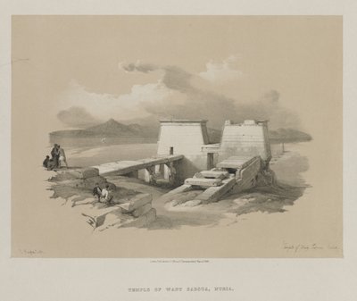 Egypti ja Nubia, osa I: Wady Sabouan temppeli, Nubia, 1846. tekijältä Louis Haghe