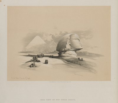 Egypti ja Nubia, osa I: Suuri sfinksi, Gezeehin pyramidit, 1846. tekijältä Louis Haghe