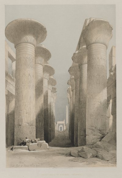 Egypti ja Nubia, osa I: Thebes, Great Hall at Karnac tekijältä Louis Haghe