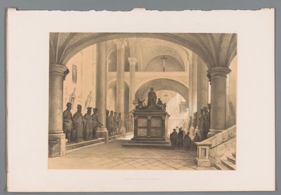 Maximilian I:n hauta Innsbruckissa Tombeau de Maximilien I à Inspruck (otsikko esineessä) tekijältä Louis Haghe
