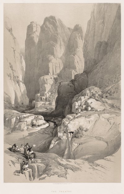 Pyhä maa, Syyria, Idumea, Arabia, Egypti & Nubia Voi. III: Sisäänkäynti Petraan, 1842. tekijältä Louis Haghe