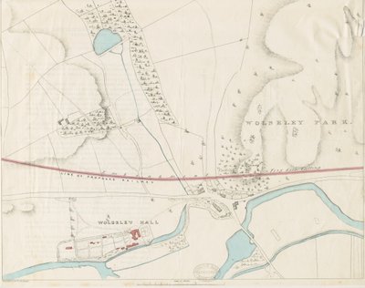 Wolseley Hall: litografia yli sävyn, nd [1806-1885] tekijältä Louis Haghe