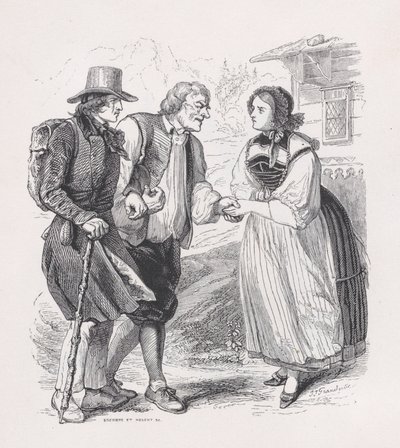The Traveller from The Complete Works of Béranger, 1836. Tekijät: Louis-Henri Brevière, Cesar-Auguste Hebert. tekijältä Louis Henri Brevière, Cesar Auguste Hebert