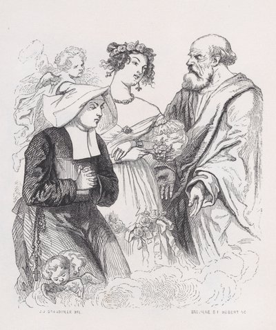 The Two Sisters of Charity elokuvasta The Complete Works of Béranger, 1836. Tekijät: Louis-Henri Brevière, Cesar-Auguste Hebert. tekijältä Louis Henri Brevière, Cesar Auguste Hebert